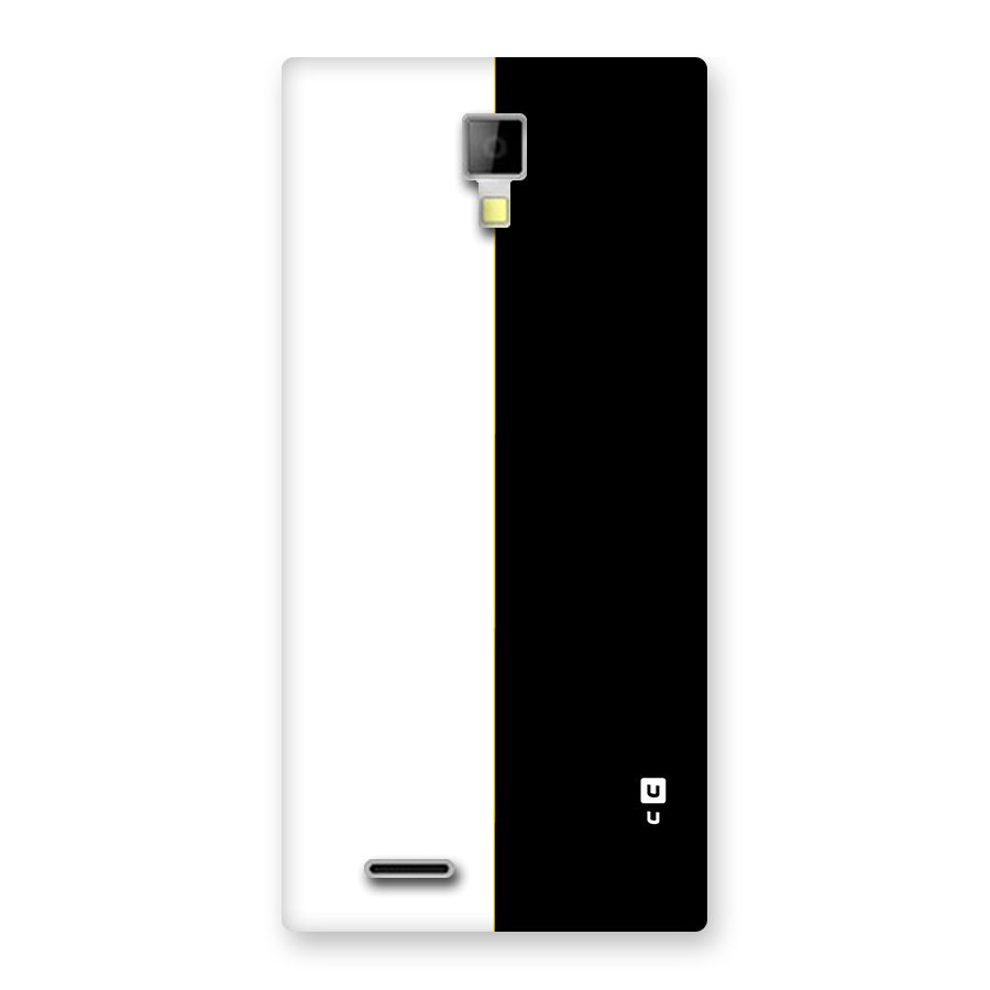 White Black Super Minimalistic Back Case for Canvas Xpress A99