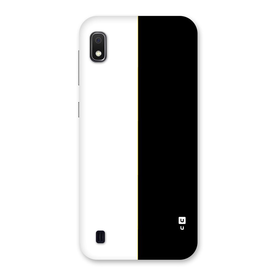White Black Super Minimalistic Back Case for Galaxy A10