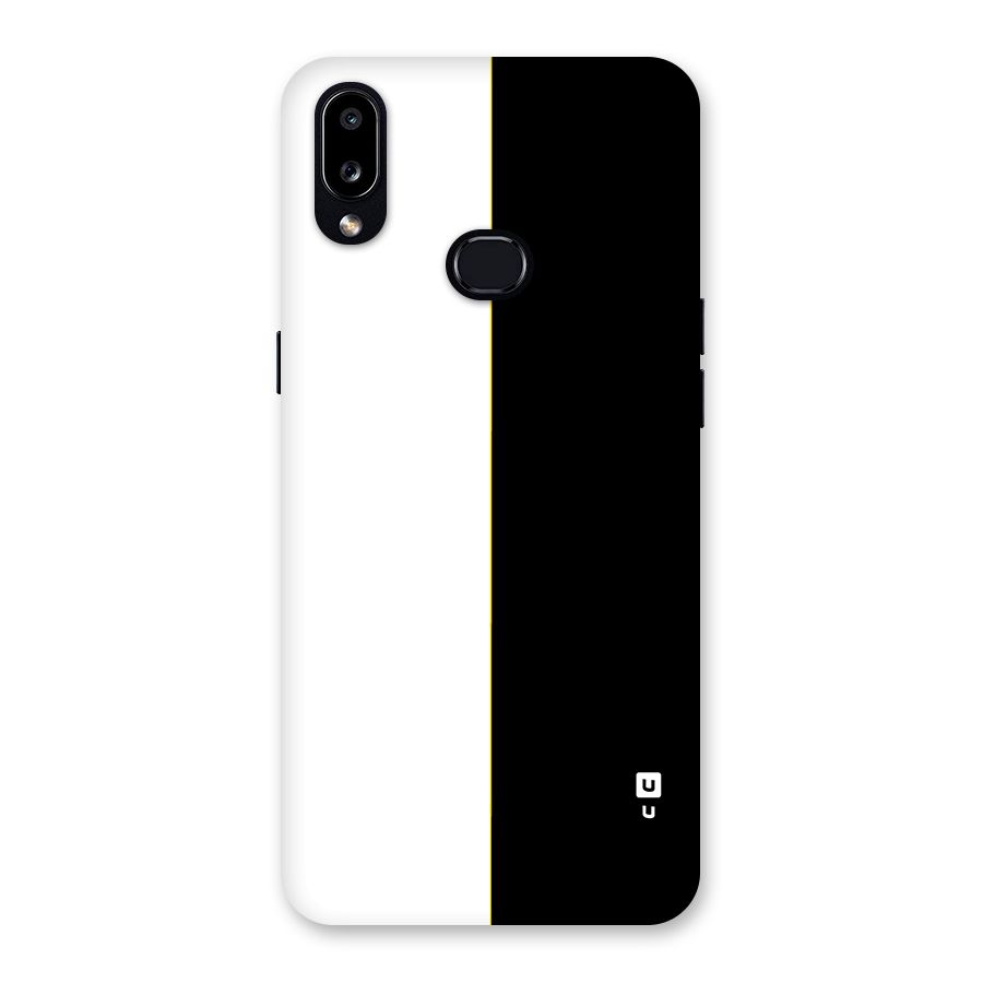 White Black Super Minimalistic Back Case for Galaxy A10s