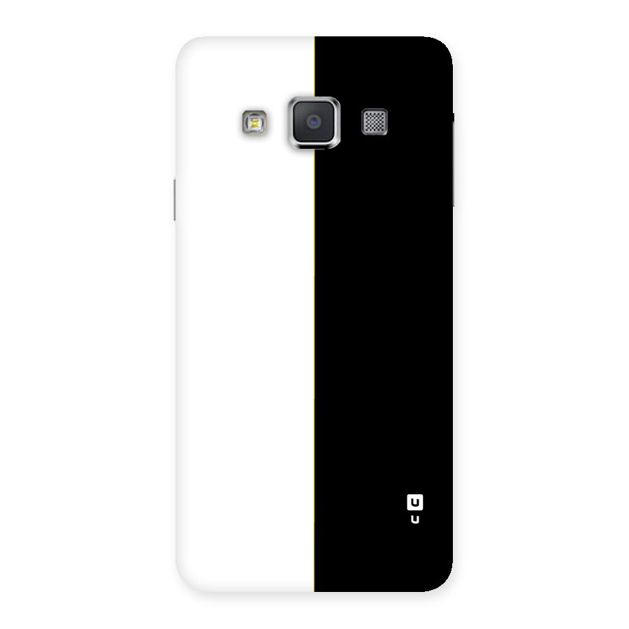 White Black Super Minimalistic Back Case for Galaxy A3