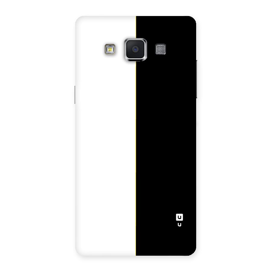 White Black Super Minimalistic Back Case for Galaxy A5