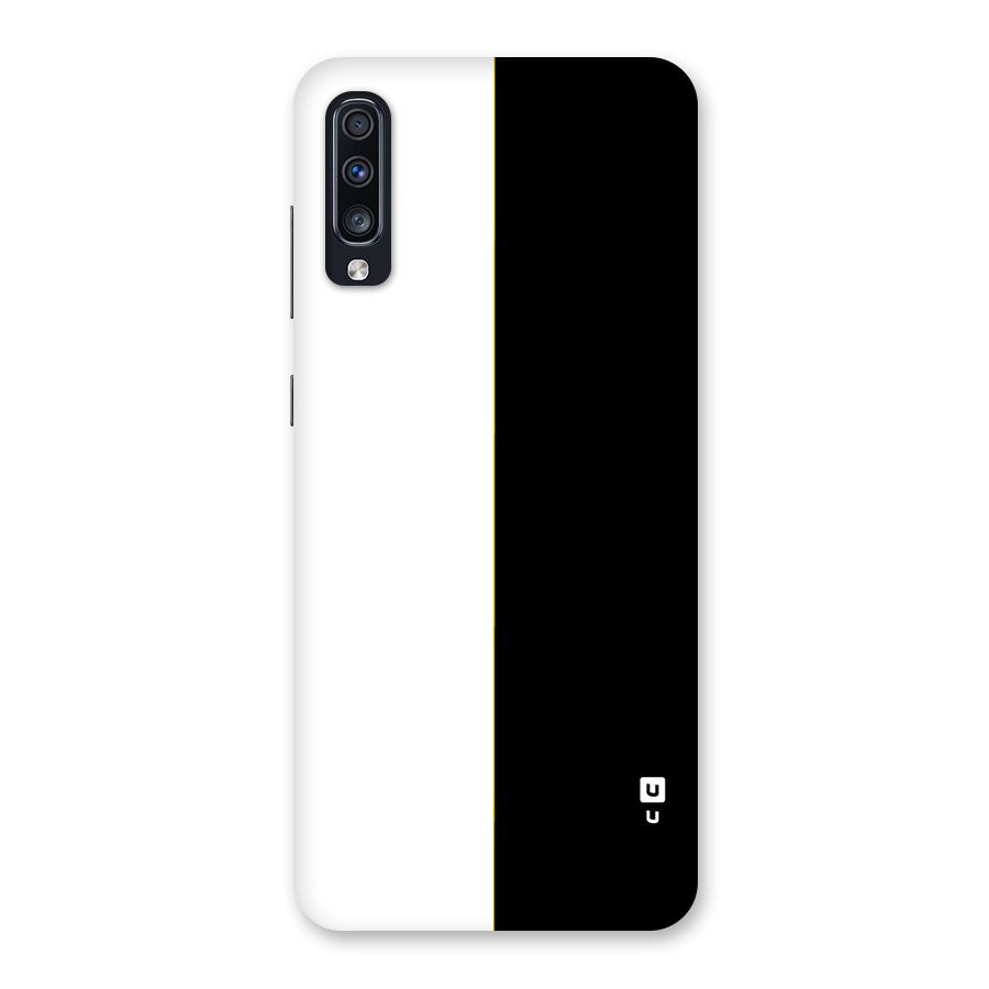 White Black Super Minimalistic Back Case for Galaxy A70