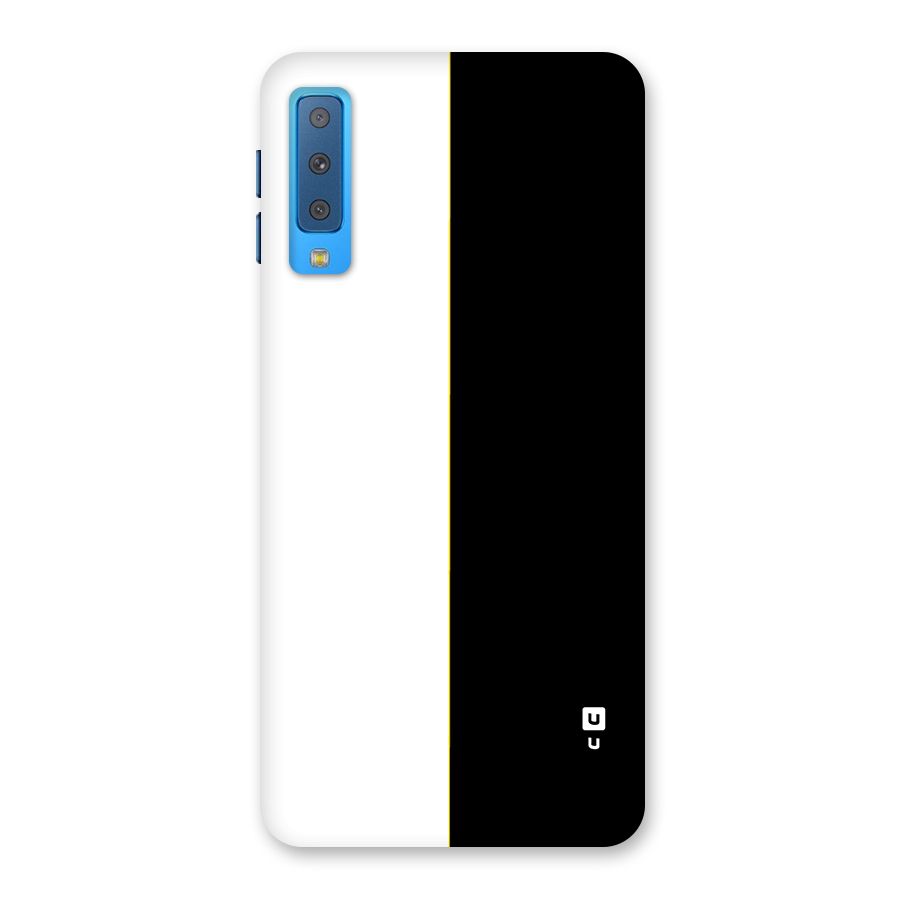 White Black Super Minimalistic Back Case for Galaxy A7 (2018)