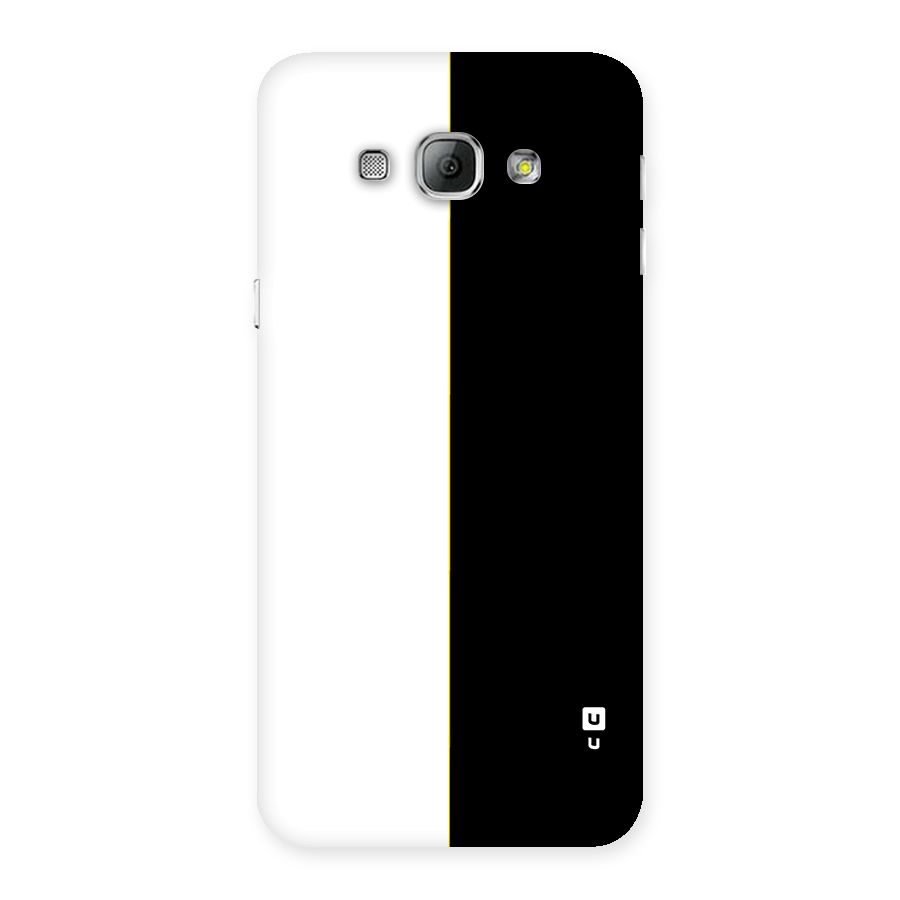 White Black Super Minimalistic Back Case for Galaxy A8