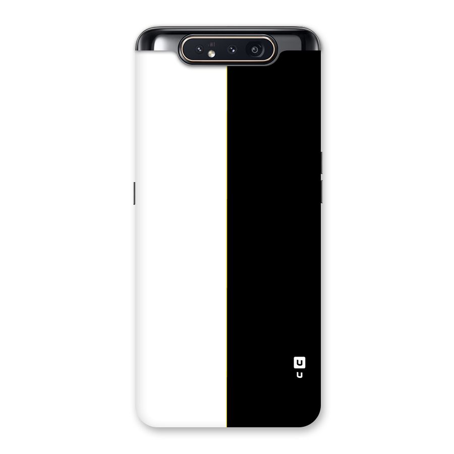 White Black Super Minimalistic Back Case for Galaxy A80