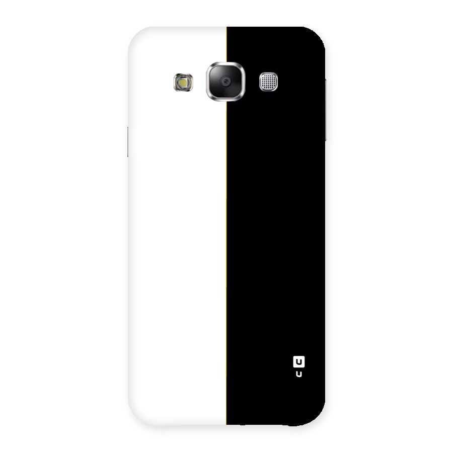 White Black Super Minimalistic Back Case for Galaxy E5
