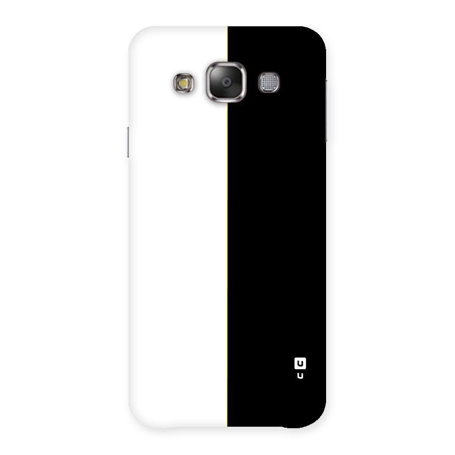 White Black Super Minimalistic Back Case for Galaxy E7