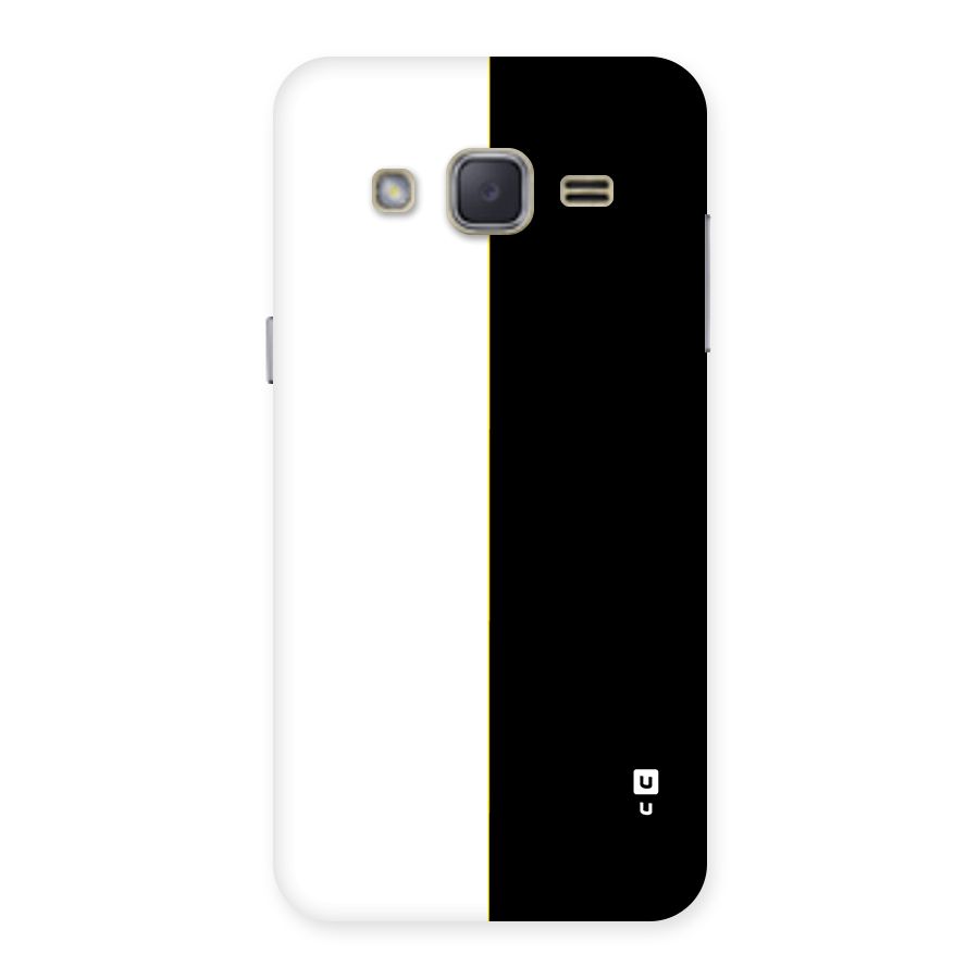 White Black Super Minimalistic Back Case for Galaxy J2