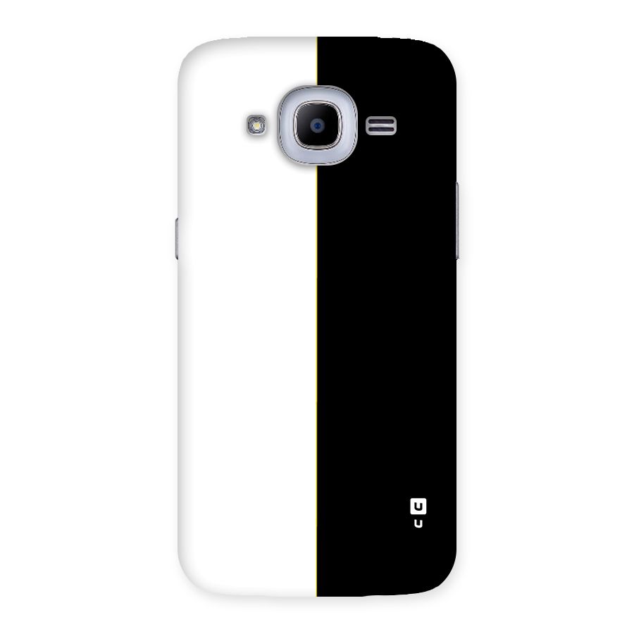 White Black Super Minimalistic Back Case for Galaxy J2 Pro