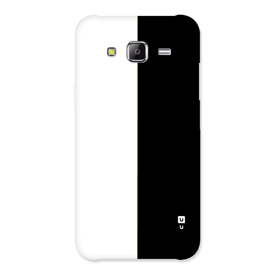White Black Super Minimalistic Back Case for Galaxy J5