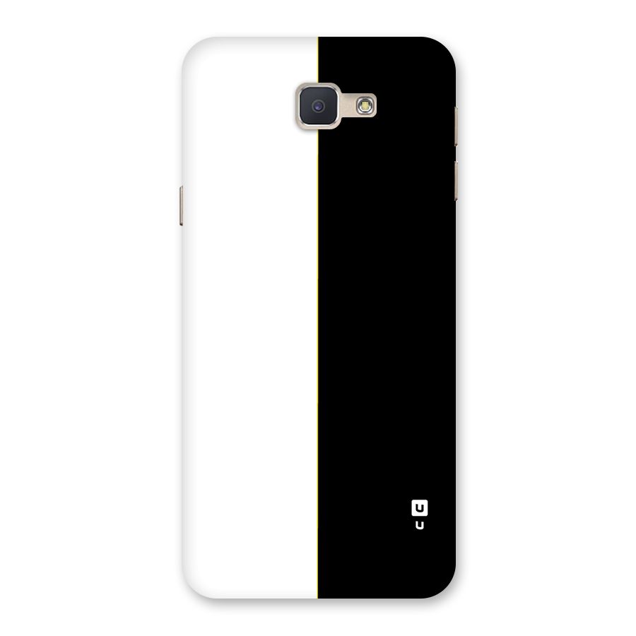 White Black Super Minimalistic Back Case for Galaxy J5 Prime