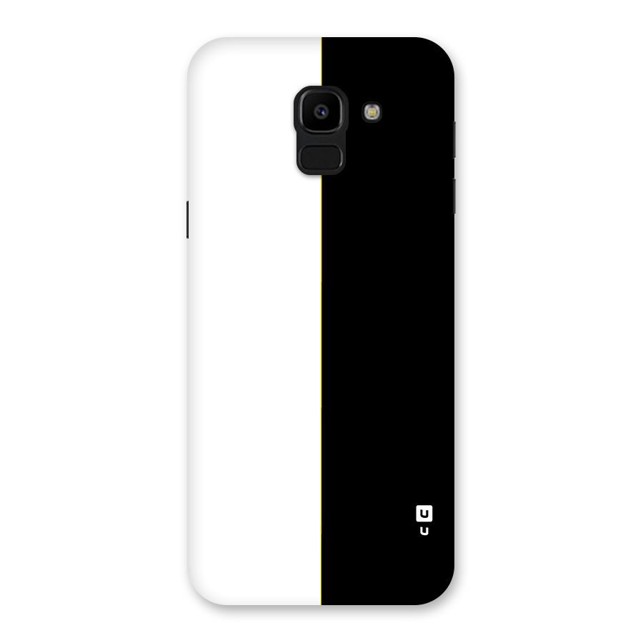 White Black Super Minimalistic Back Case for Galaxy J6