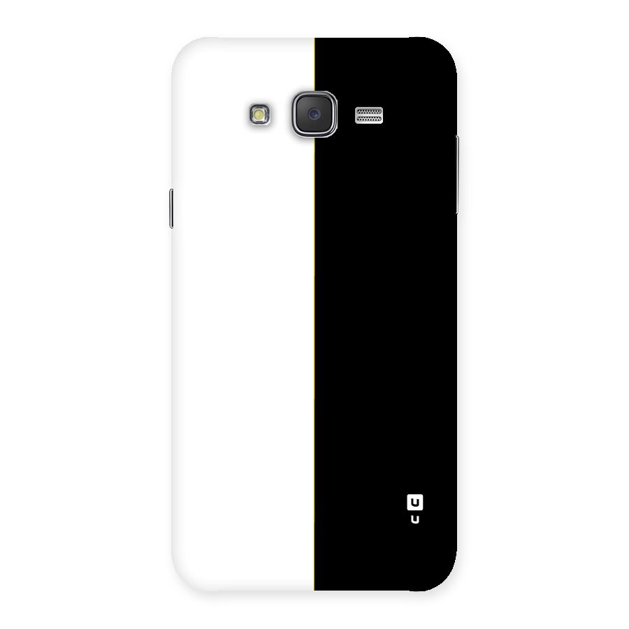 White Black Super Minimalistic Back Case for Galaxy J7