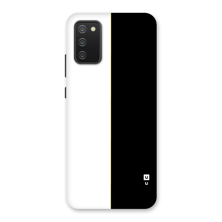 White Black Super Minimalistic Back Case for Galaxy M02s