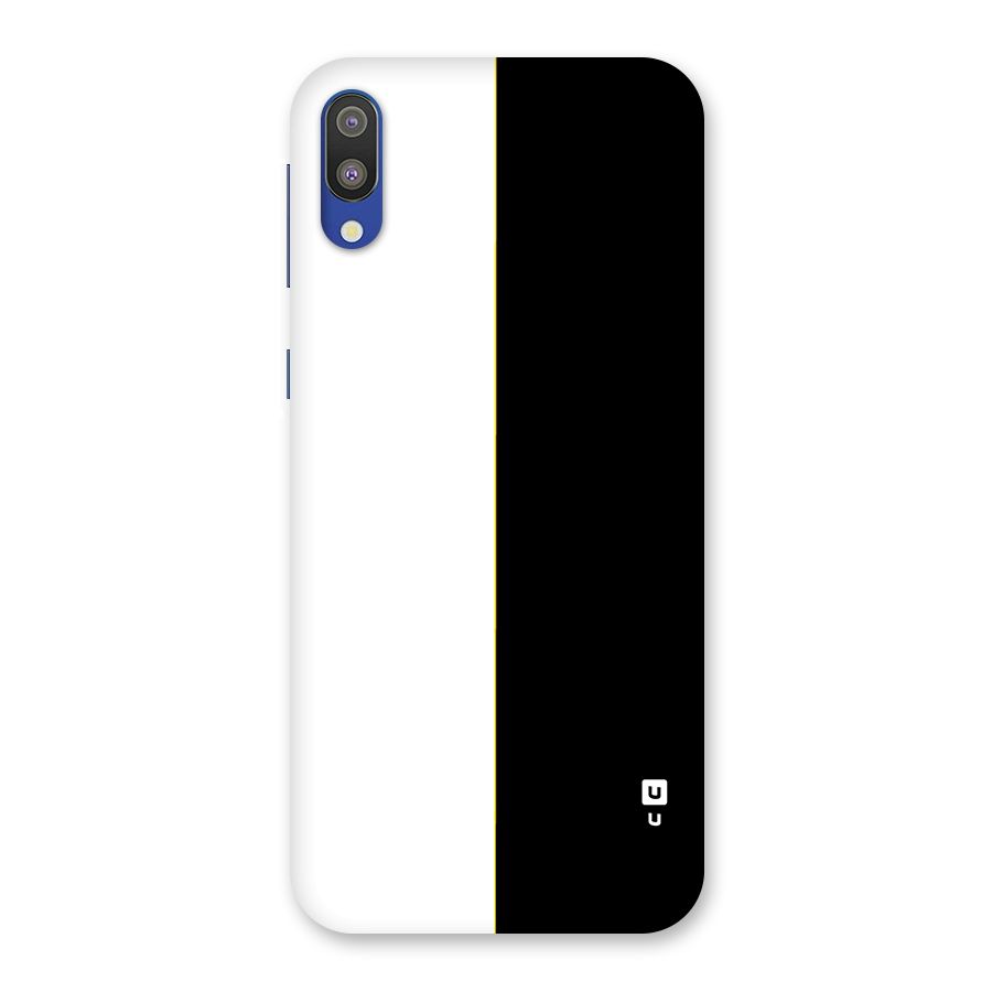 White Black Super Minimalistic Back Case for Galaxy M10