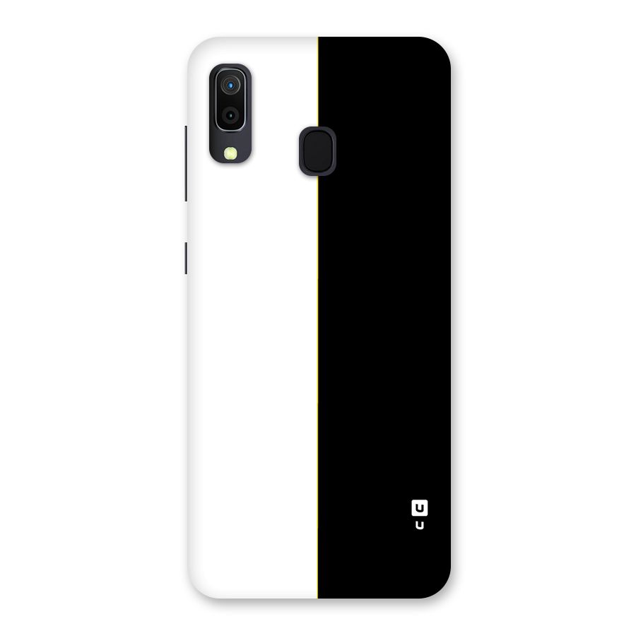 White Black Super Minimalistic Back Case for Galaxy M10s