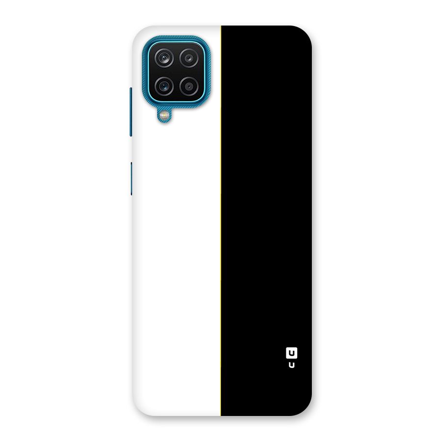 White Black Super Minimalistic Back Case for Galaxy M12