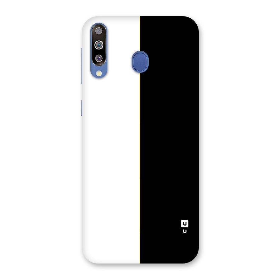 White Black Super Minimalistic Back Case for Galaxy M30