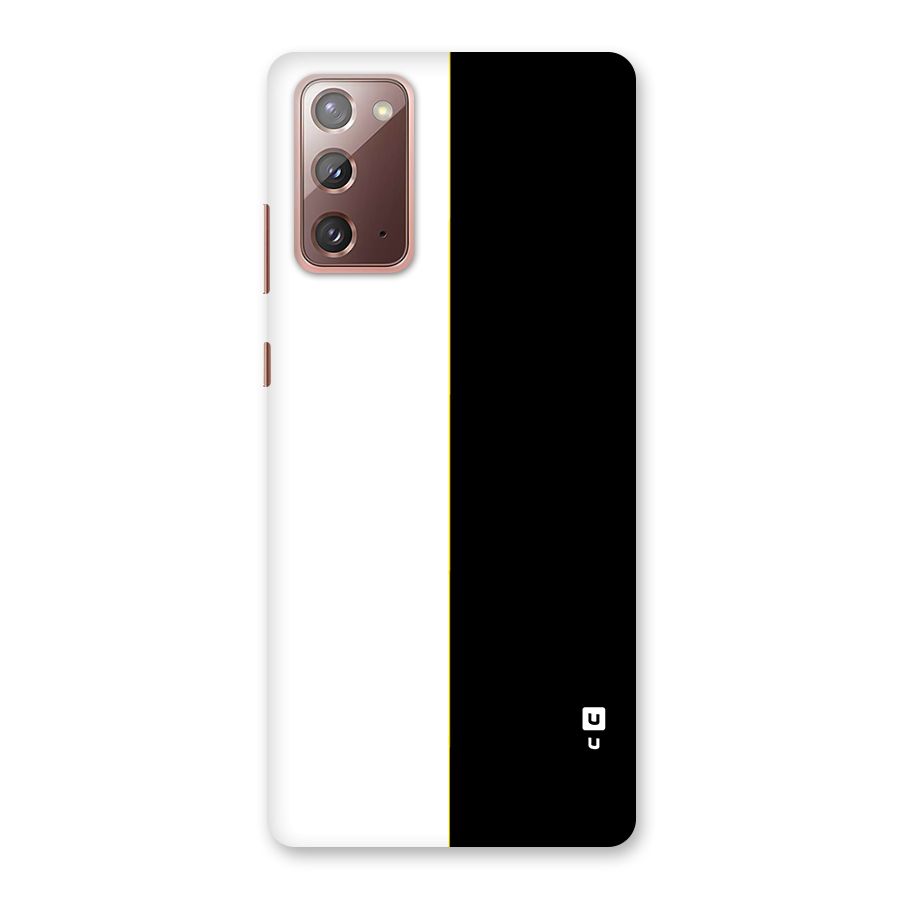 White Black Super Minimalistic Back Case for Galaxy Note 20