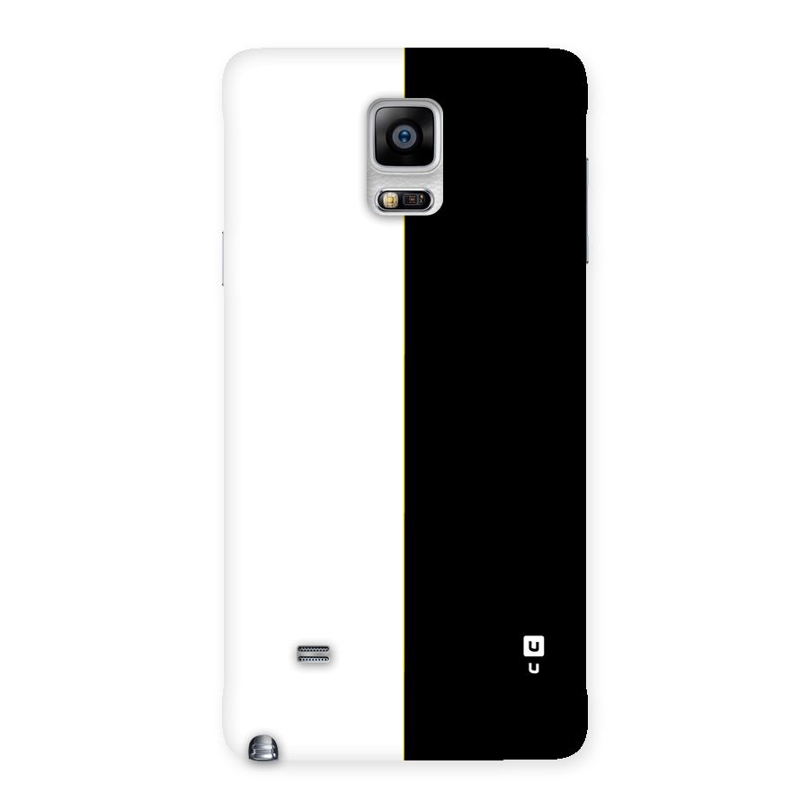 White Black Super Minimalistic Back Case for Galaxy Note 4