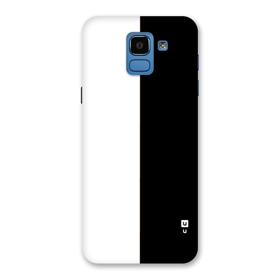 White Black Super Minimalistic Back Case for Galaxy On6