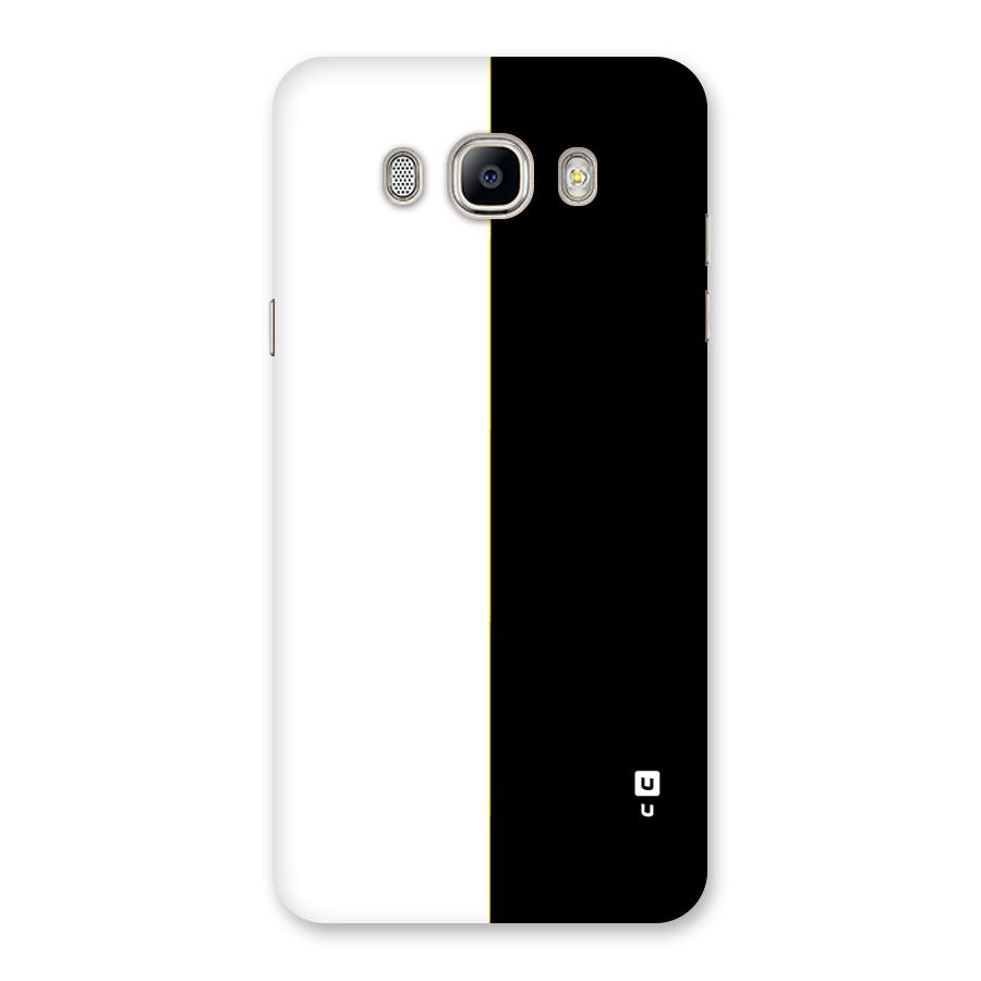 White Black Super Minimalistic Back Case for Galaxy On8