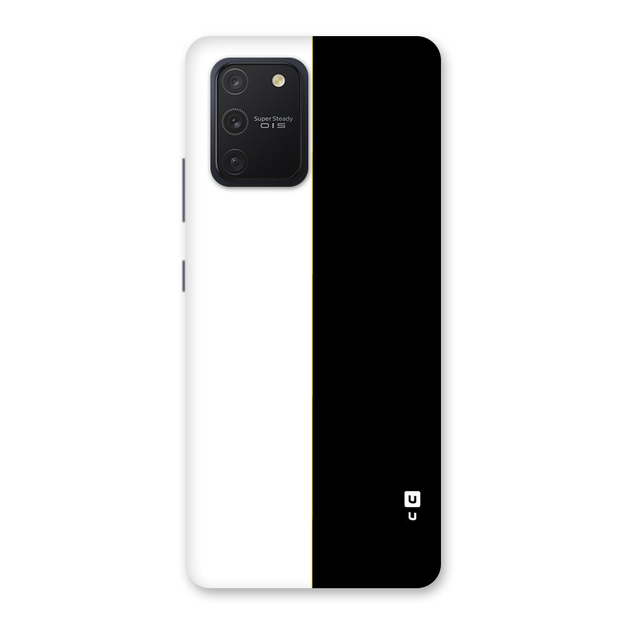 White Black Super Minimalistic Back Case for Galaxy S10 Lite