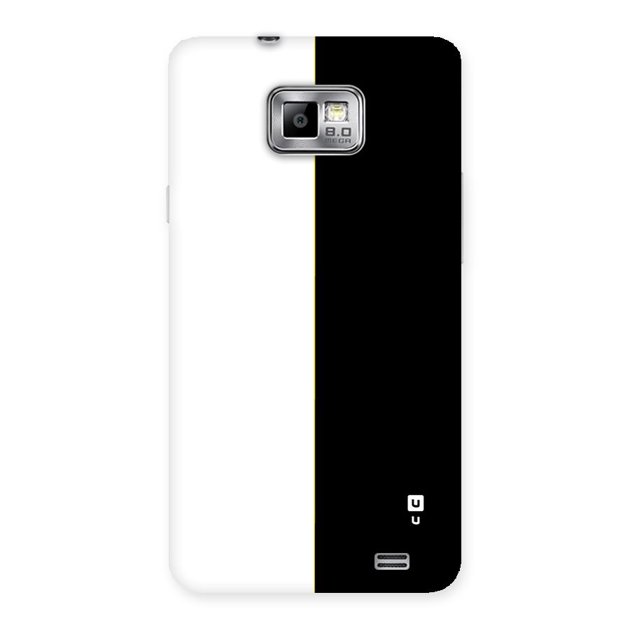 White Black Super Minimalistic Back Case for Galaxy S2
