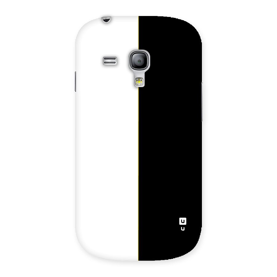 White Black Super Minimalistic Back Case for Galaxy S3 Mini