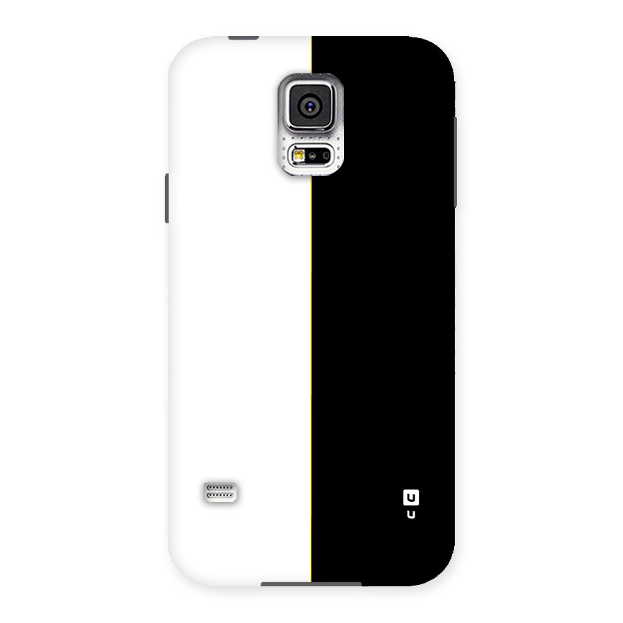 White Black Super Minimalistic Back Case for Galaxy S5