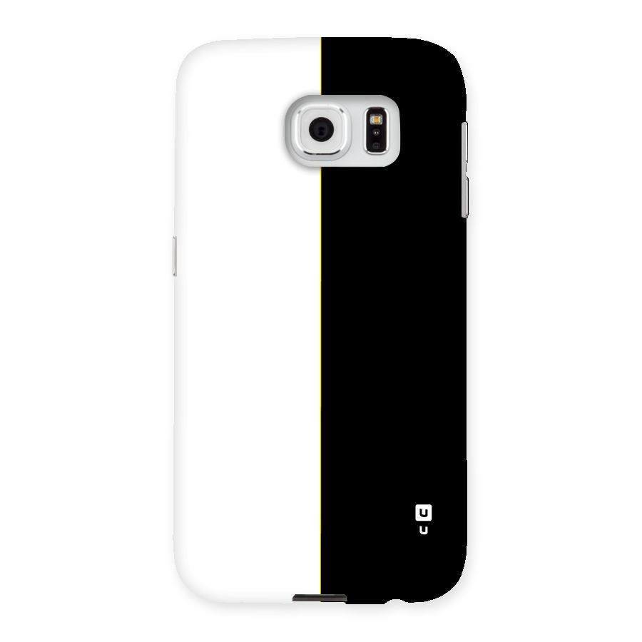 White Black Super Minimalistic Back Case for Galaxy S6