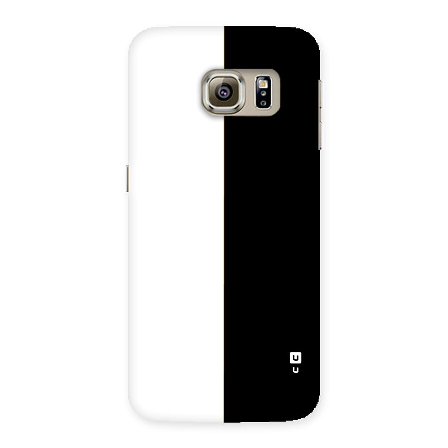 White Black Super Minimalistic Back Case for Galaxy S6 Edge Plus