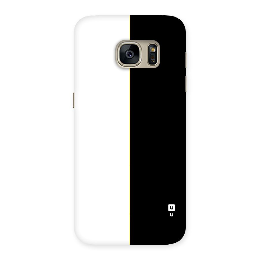 White Black Super Minimalistic Back Case for Galaxy S7