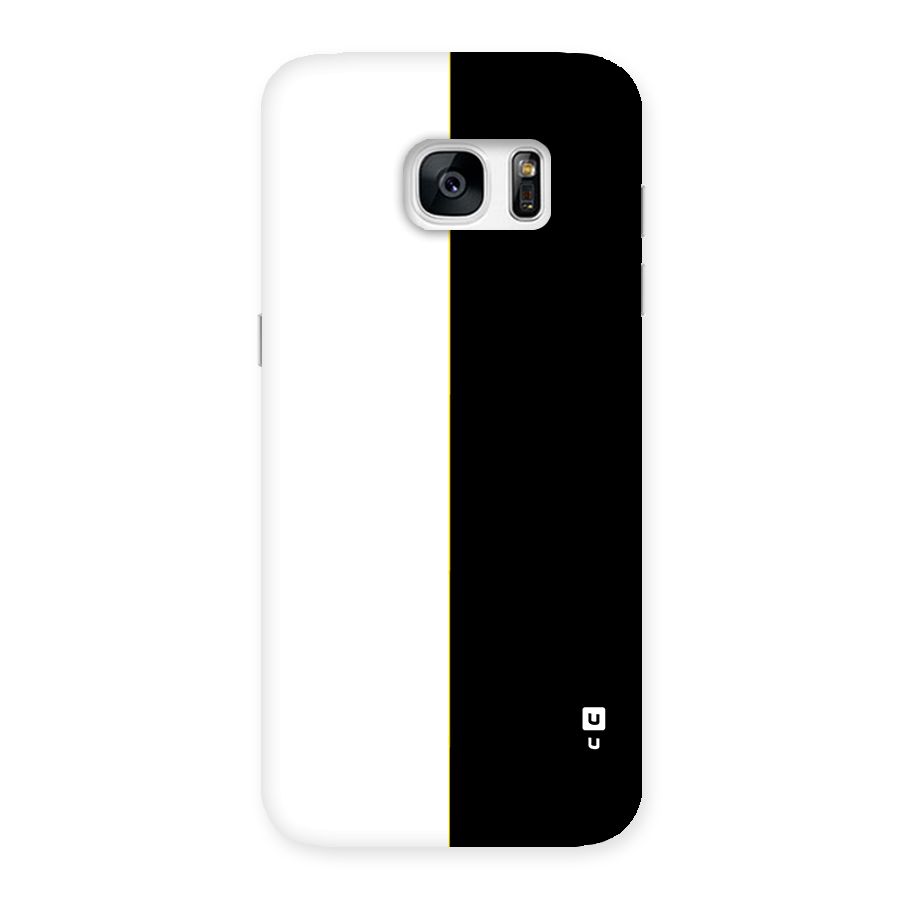 White Black Super Minimalistic Back Case for Galaxy S7 Edge