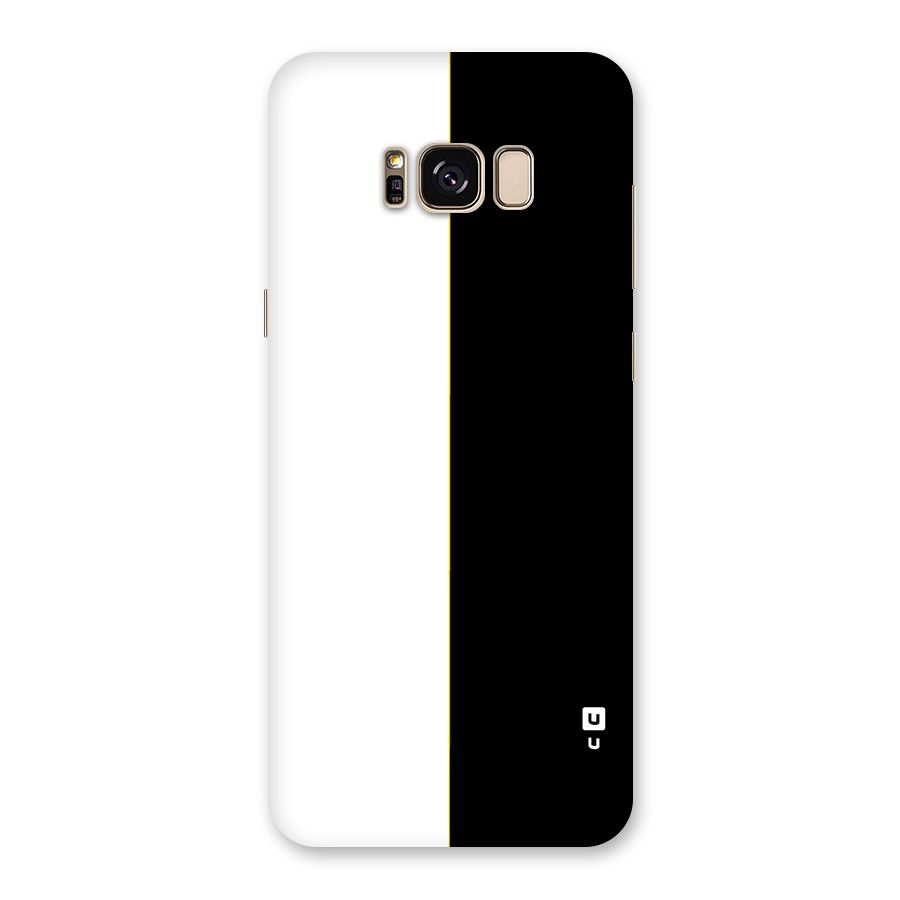 White Black Super Minimalistic Back Case for Galaxy S8 Plus