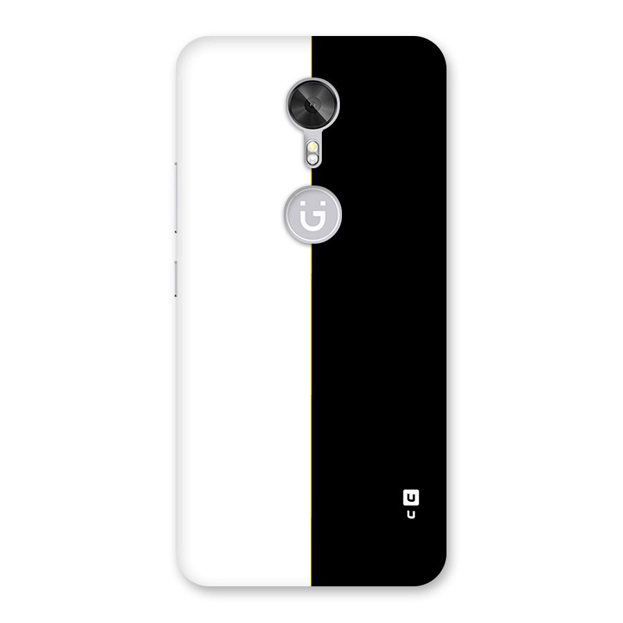 White Black Super Minimalistic Back Case for Gionee A1
