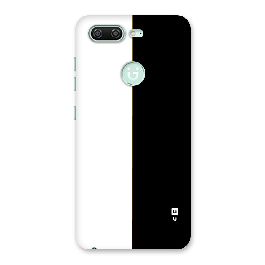White Black Super Minimalistic Back Case for Gionee S10