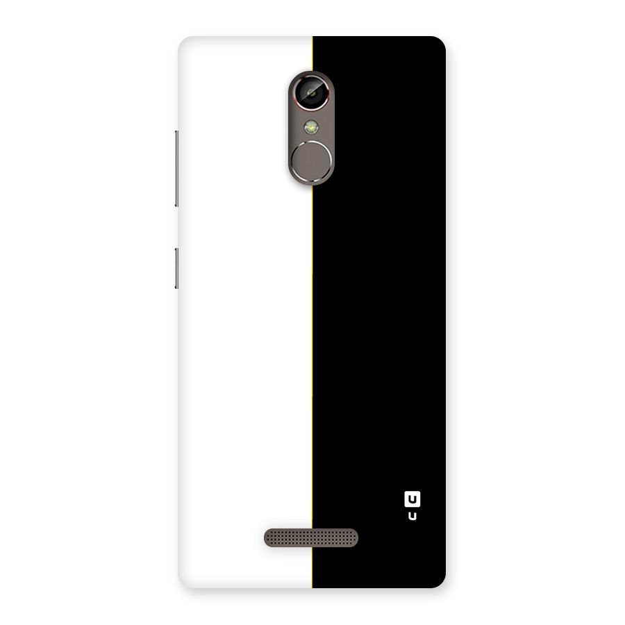 White Black Super Minimalistic Back Case for Gionee S6s