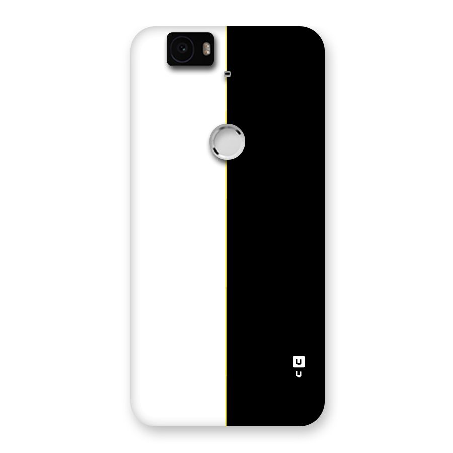 White Black Super Minimalistic Back Case for Google Nexus 6P