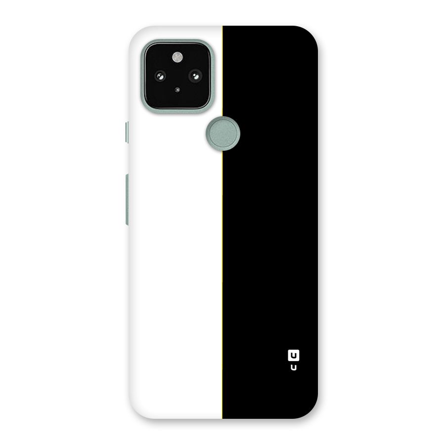 White Black Super Minimalistic Back Case for Google Pixel 5