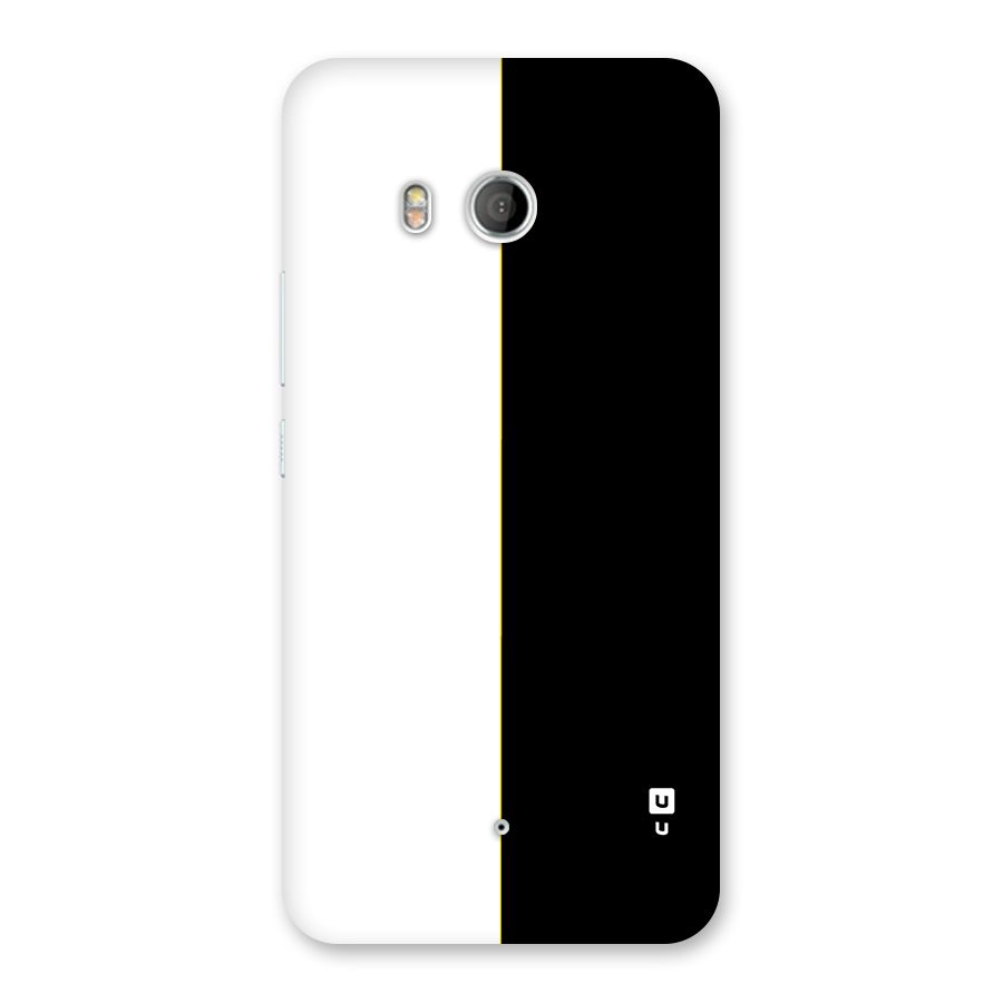 White Black Super Minimalistic Back Case for HTC U11