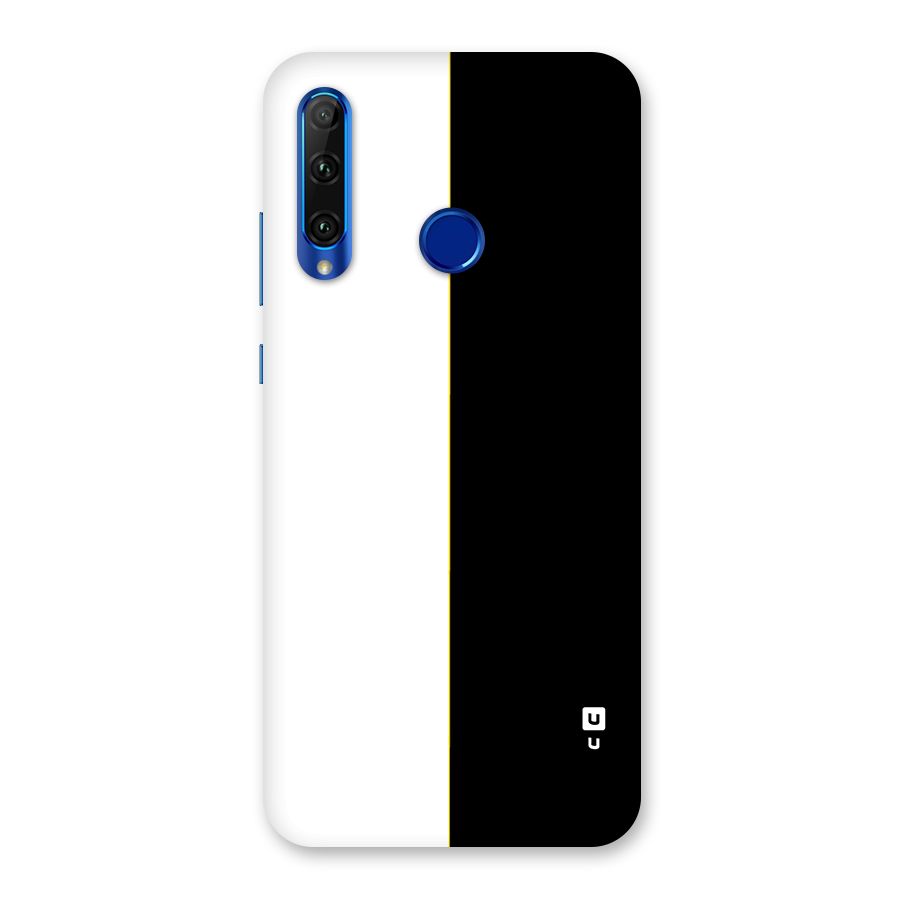 White Black Super Minimalistic Back Case for Honor 20i