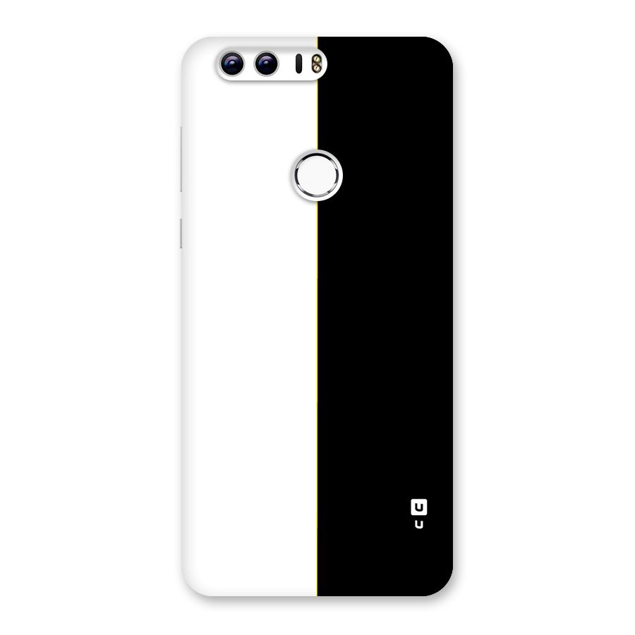 White Black Super Minimalistic Back Case for Honor 8
