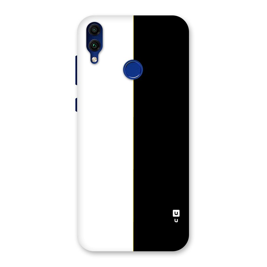White Black Super Minimalistic Back Case for Honor 8C