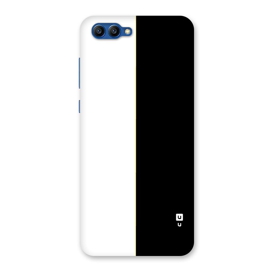 White Black Super Minimalistic Back Case for Honor View 10