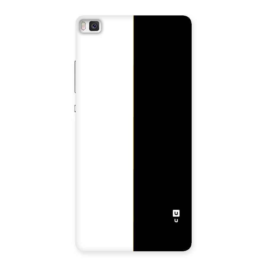 White Black Super Minimalistic Back Case for Huawei P8