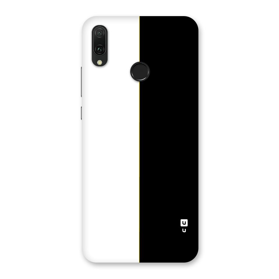 White Black Super Minimalistic Back Case for Huawei Y9 (2019)