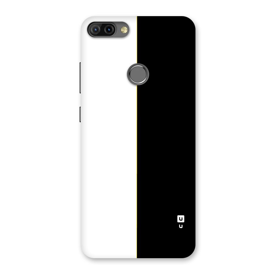 White Black Super Minimalistic Back Case for Infinix Hot 6 Pro