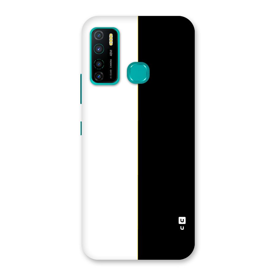 White Black Super Minimalistic Back Case for Infinix Hot 9 Pro