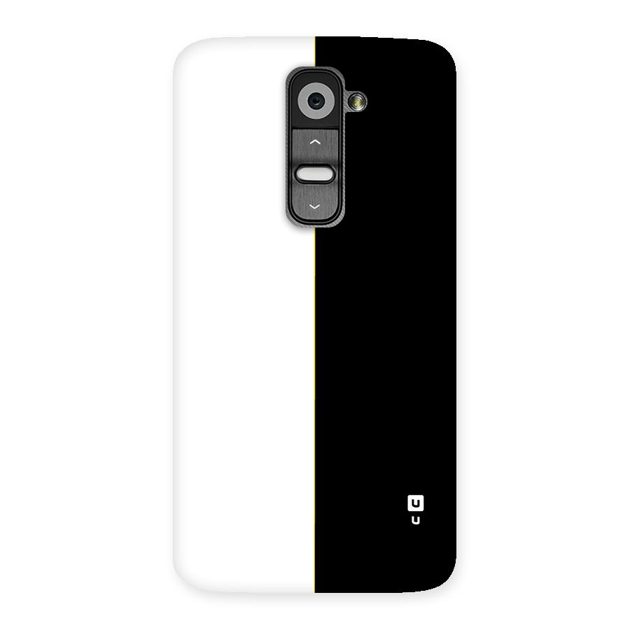 White Black Super Minimalistic Back Case for LG G2